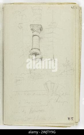 Victor Hugo 1802 1885 Guinette Etampes Tour Graphite Pencil On