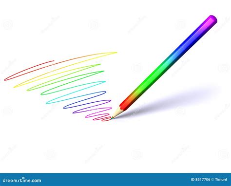 Color Pencil With Color Shading Stock Illustration Illustration Of