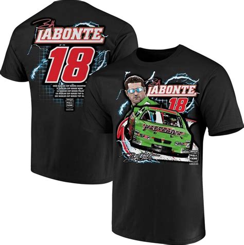 Smi Properties Men's Black Bobby Labonte Nascar Hall of Fame Class of 2020 Inductee T-shirt ...