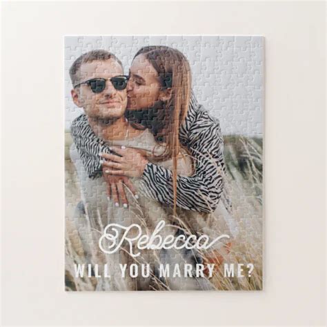 Will You Marry Me Marriage Proposal Couples Photo Jigsaw Puzzle Zazzle