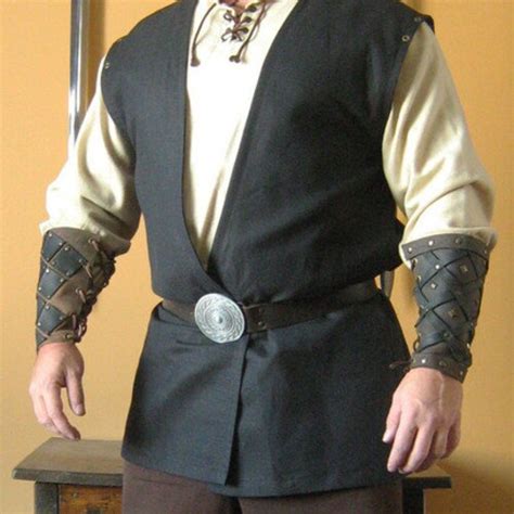 Medieval Celtic Lord King Sleeveless Mid Calf Coat Vest Jacket Etsy