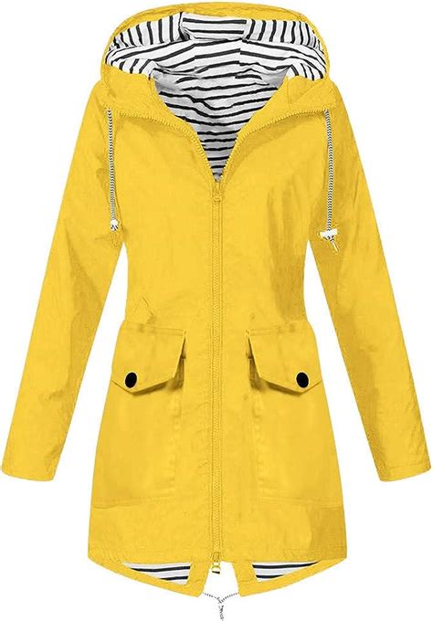 Kboplemq Regenmantel Damen Wasserdicht Regenjacke Damen Atmungsaktiv