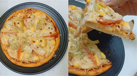 Atta Pizza In Kadhai No Maida No Yeast No Oven Healthy Wheat Pizza