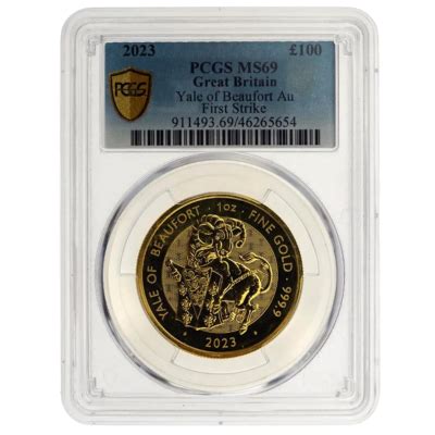 2023 1oz Gold Tudor Beasts Yale Of Beaufort PCGS MS69 Bullion House