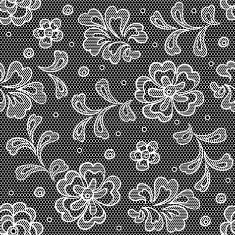 Lace Fabric Seamless Pattern With Abstract Flowers Stock Vector