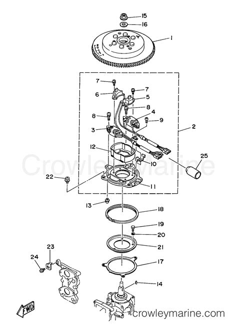 MAGNETO 1999 Outboard 25hp 25MSHX Crowley Marine
