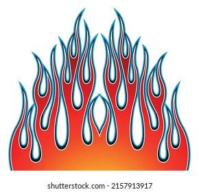 Racing Flame Car Sticker Tribal Flame Stock Vector Royalty Free