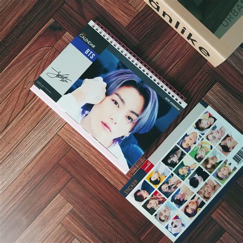 New Bts Jungkook Desk Calendar With Stickers Set Buy Online