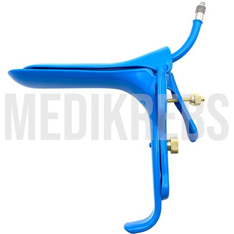 Grave Vaginal Speculum Blue Teflon Cover W Suction Tube MediKrebs