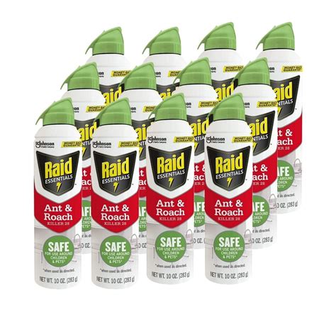 Raid Essentials Ant Roach 10 Oz 12 Pack Walmart