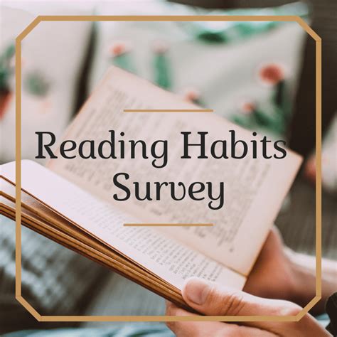 Take Our Reading Habits Survey Never Enough Novels