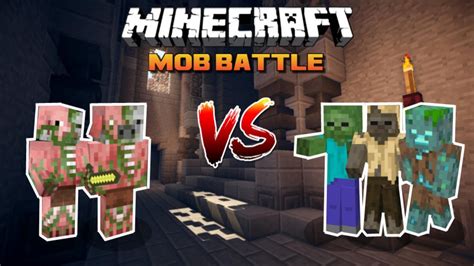 MINECRAFT ZOMBIFIED PIGLIN ZOMBIE PIGMEN VS ZOMBIE HUSK DROWNED