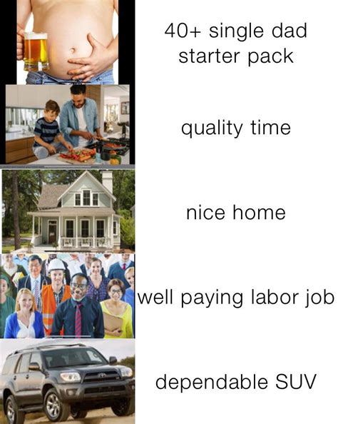 40 Single Dad Basic Starter Pack Rstarterpacks