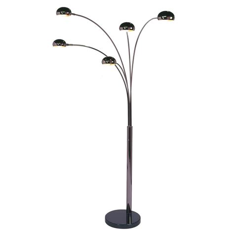 Shop Nova Lighting 87 In Black Nickel And Black Marble Base Indoor