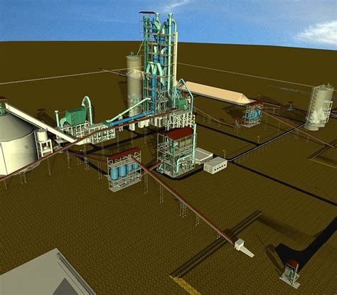 Cement Plant Layout free 3D model | CGTrader