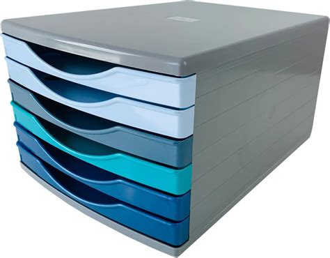 Durable Varicolor 10 Drawer Unit Desktop Drawer Set With 10 Colour