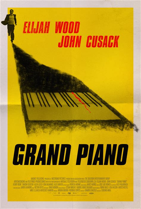 GRAND PIANO Movie Poster. GRAND PIANO Stars Elijah Wood and John Cusack