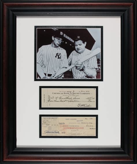 Babe Ruth And Gary Cooper RR Auction