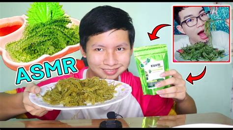 Asmr กินสาหร่ายพวงองุ่นของพี่ขันติ ไม่เค็มเลยนะเนี้ย Youtube