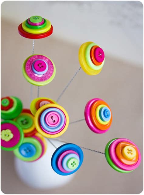 Diy And Crafts Diy Flowers Make Button Flowers