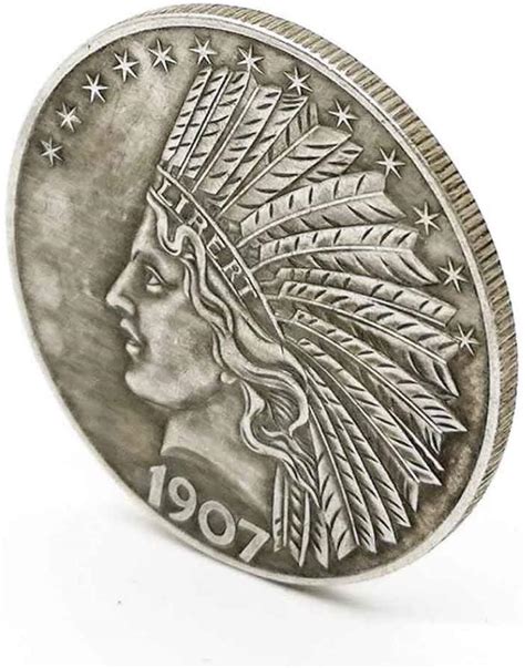 Usa Indian Head 1907 Silver 10 Dollars Eagle Collectible Commemorative