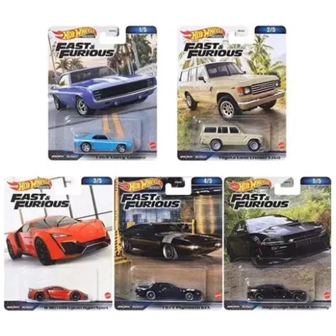 Hot Wheels Premium Fast Furious Set Completo Hnw Frete grátis