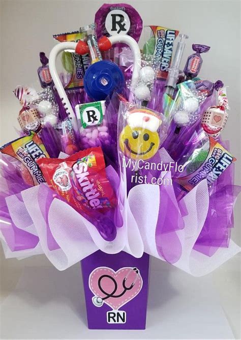 Medical Candy Bouquet Doctor Physician Nurse Technician Etsy Candy Bouquet T Card