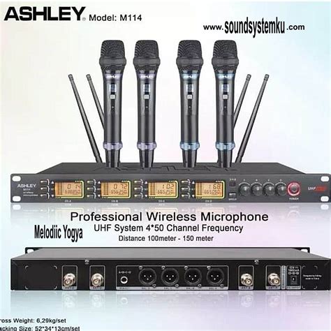 Mic Wireless Ashley M P P Grosir Audio Perlengkapan Sound System