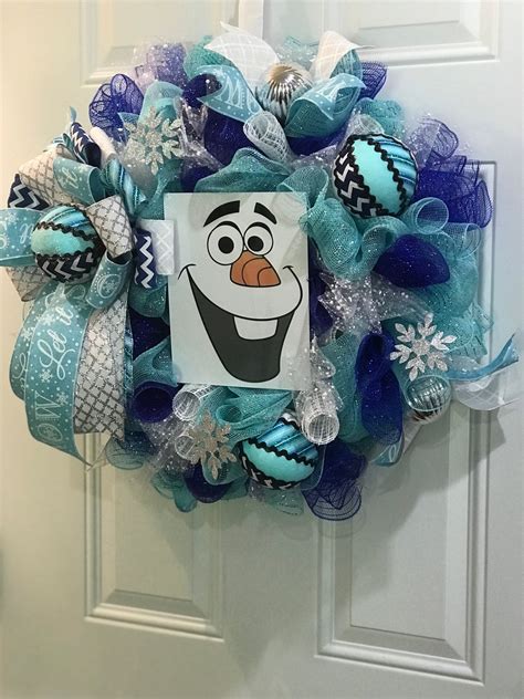 Olaf Wreath Frozen Wreath Olaf Frozen Disney Frozen Wreath Etsy