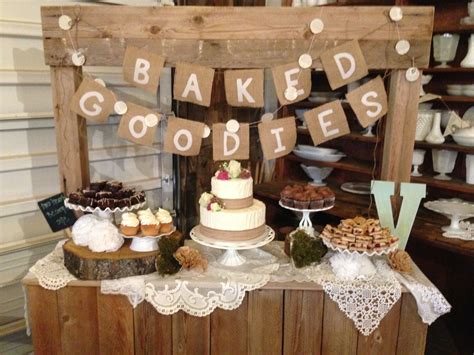 Baked Goodies On A Vintage Display Lace Baby Shower Unisex Baby Shower
