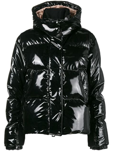 Moncler Feather Down Shiny Puffer Jacket In Black Lyst