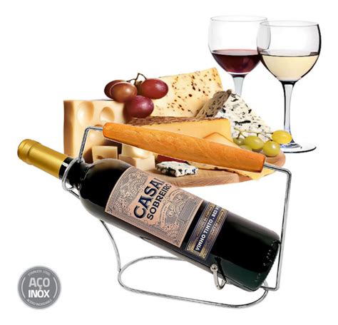 Suporte Garrafa Vinho Inox Mercadolivre