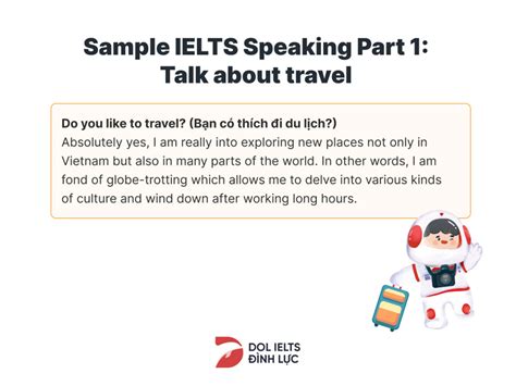 Talk About Travel Ielts Speaking Sample Vocabulary