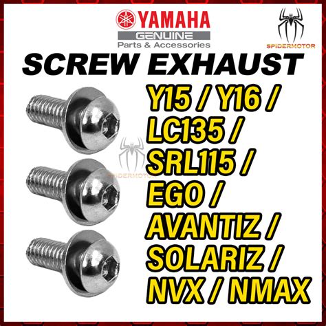 Yamaha Muffler Protector Exhaust Screw Skru Exhaust Y15 Y16 Nvx Lc135 Srl115 Fi Original