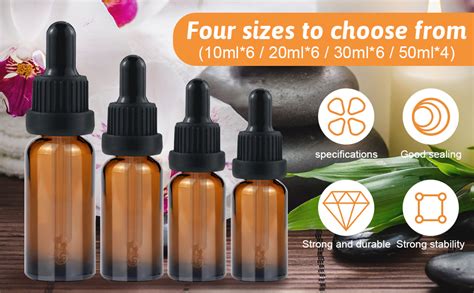 Impoditiongs Lot De 6 Flacons Compte Gouttes De 30 Ml Mini Flacon