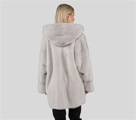 Silver Grey Mink Fur Jacket Real Fur Haute Acorn