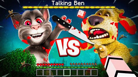 Talking Tom Vs Talking Ben Minecraft Youtube