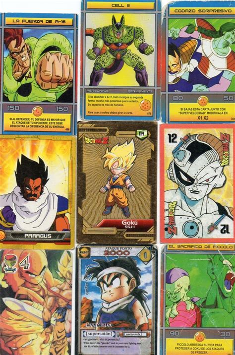 The Dragon Ball Cards Are All Different Colors