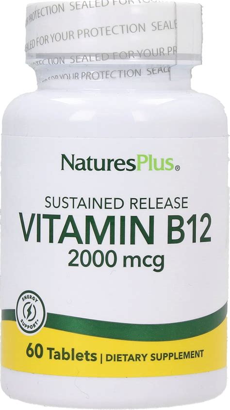 Vitamin B 12 2000 Mcg SR 60 Tablets NaturesPlus VitalAbo Online