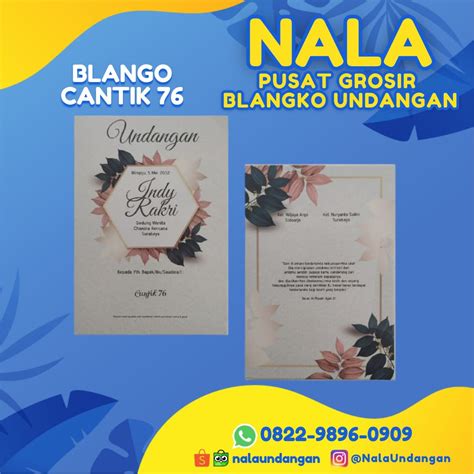 Pusat Grosir Blangko Undangan Cantik Nala Undangan