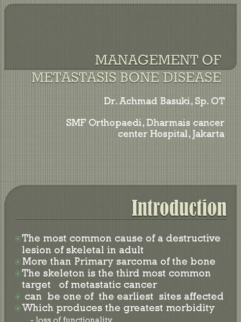 Management of Metastasis Bone Disease | Bone | Metastasis