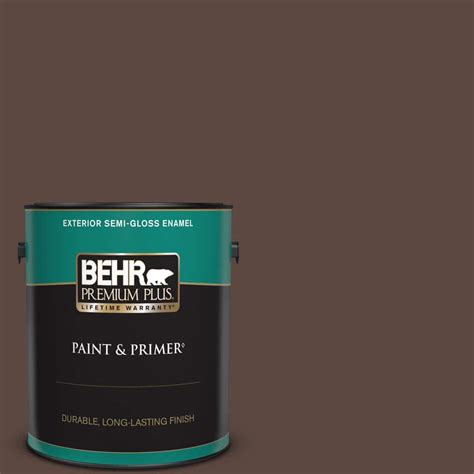 Behr Premium Plus Gal N Baronial Brown Semi Gloss Enamel