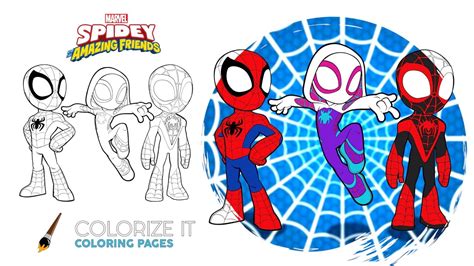 Spiderman And His Friends Coloring Pages