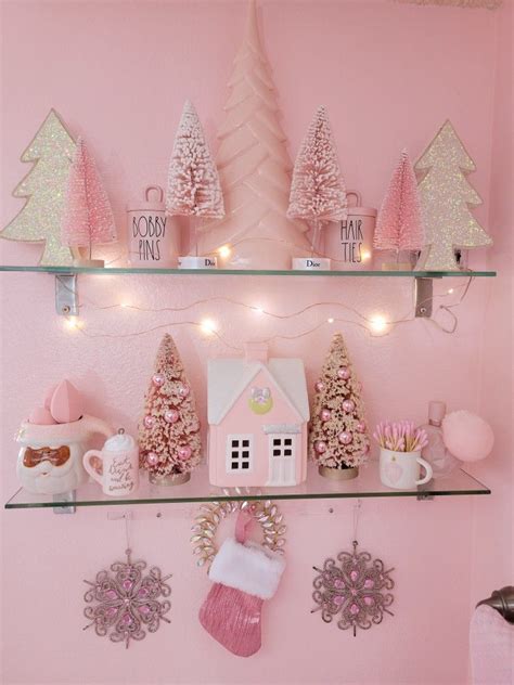 Pink Christmas Decor 🎄 Pink Christmas Decorations Pink Christmas