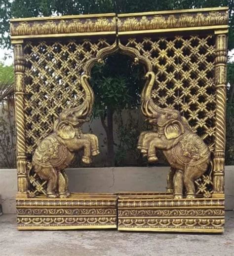 Weddings Golden Wedding Elephant Backdrop For Outdoor At Rs