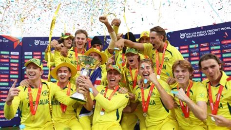 ICC U19 World Cup Final 2024 Match Result Australia Lift Trophy After