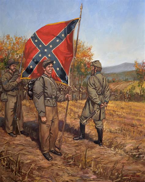 Rebel Colors Confederate Color Sergeant Flag Bearer Fall Of 1862