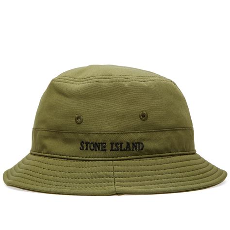 Stone Island Soft Shell Bucket Hat Olive