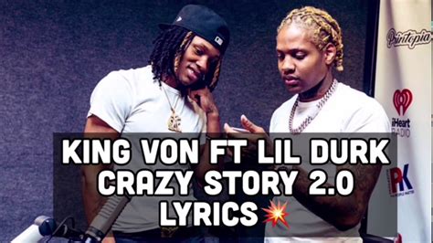 King Von Ft Lil Durk Crazy Story 2 0 Lyrics Youtube