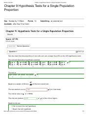 Chapter 9 Hypothesis Tests For A Single Population Proportion Pdf 9